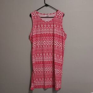 Bobbie Brooks Red and White Sleeveless Dress